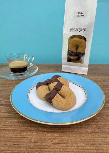 Biscotti frolla al caffe senza glutine pacchetto da 200 gr prodotto da Prima o Poi artigianale