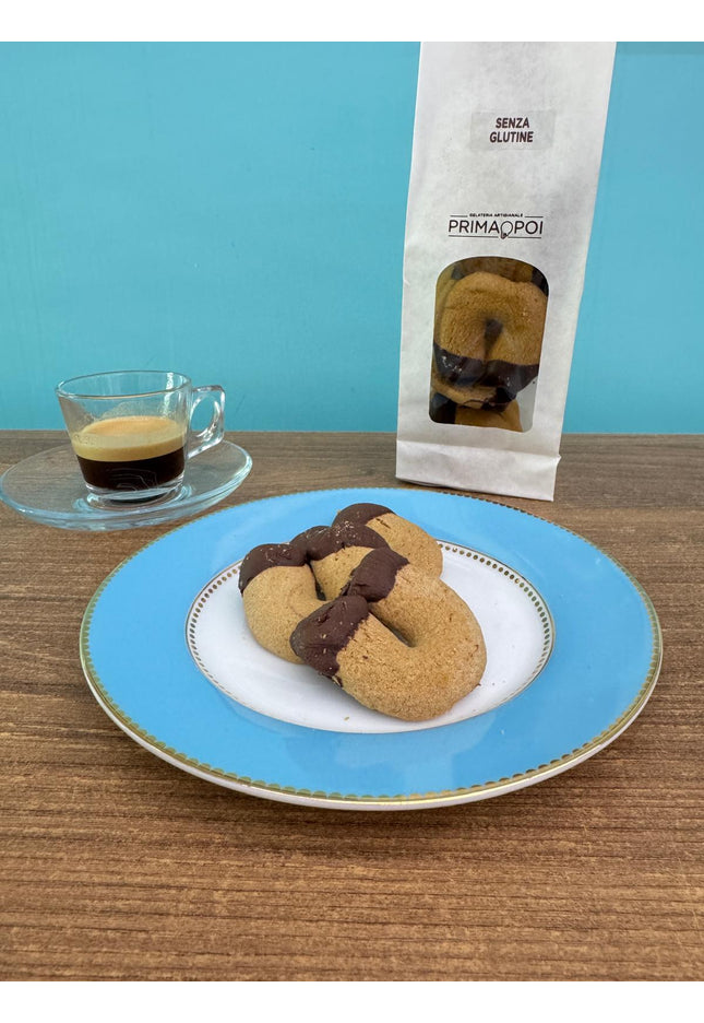 Biscotti frolla al caffe senza glutine pacchetto da 200 gr prodotto da Prima o Poi artigianale