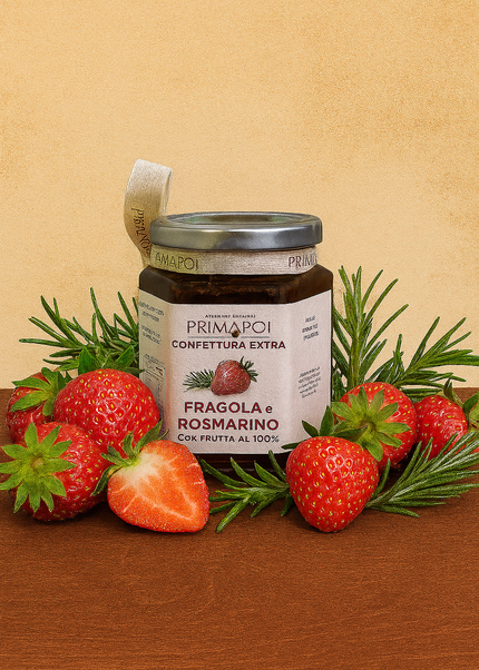 Confettura extra fragola e rosmarino vasetto da 180 gr