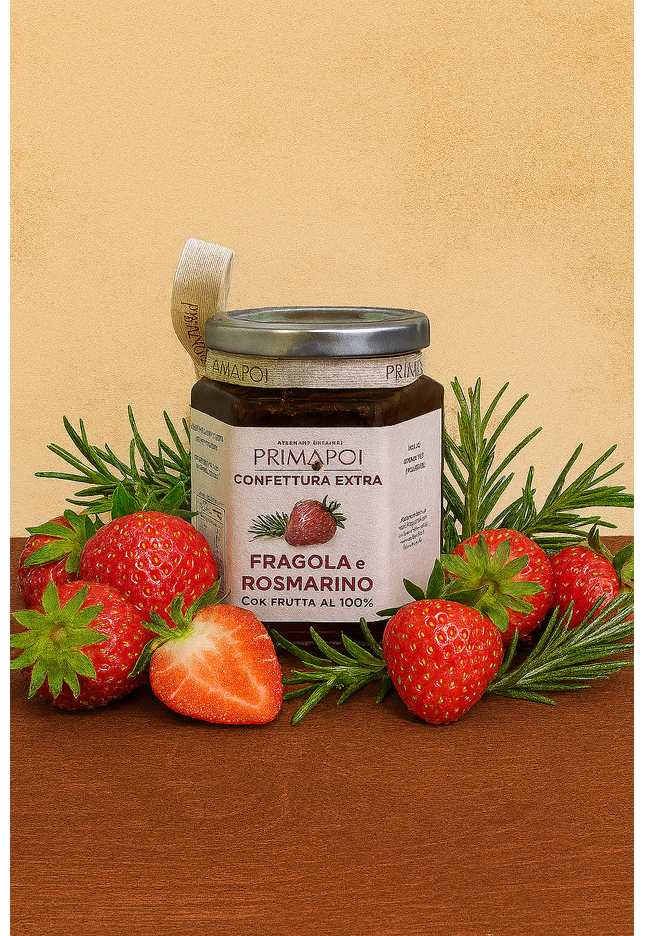 Confettura extra fragola e rosmarino vasetto da 180 gr