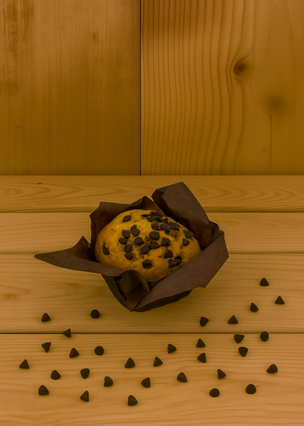 Muffin con gocce di cioccolato senza glutine e senza latte pezzo da 70 gr