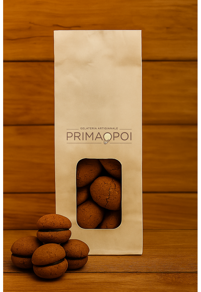 Baci di dama al cacao senza glutine e senza latte pacchetto da 200 gr