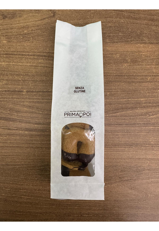 Biscotti frolla al caffe senza glutine pacchetto da 200 gr prodotto da Prima o Poi artigianale