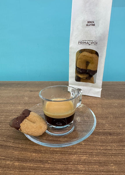 Biscotti frolla al caffe senza glutine pacchetto da 200 gr prodotto da Prima o Poi artigianale