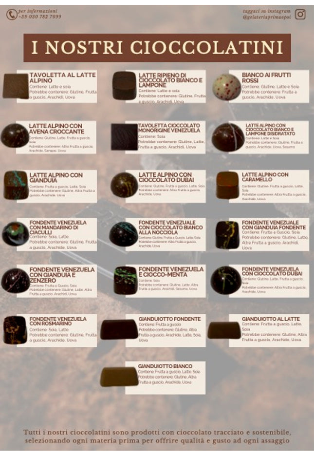 Scatola cioccolatini assortiti 18 pezzi