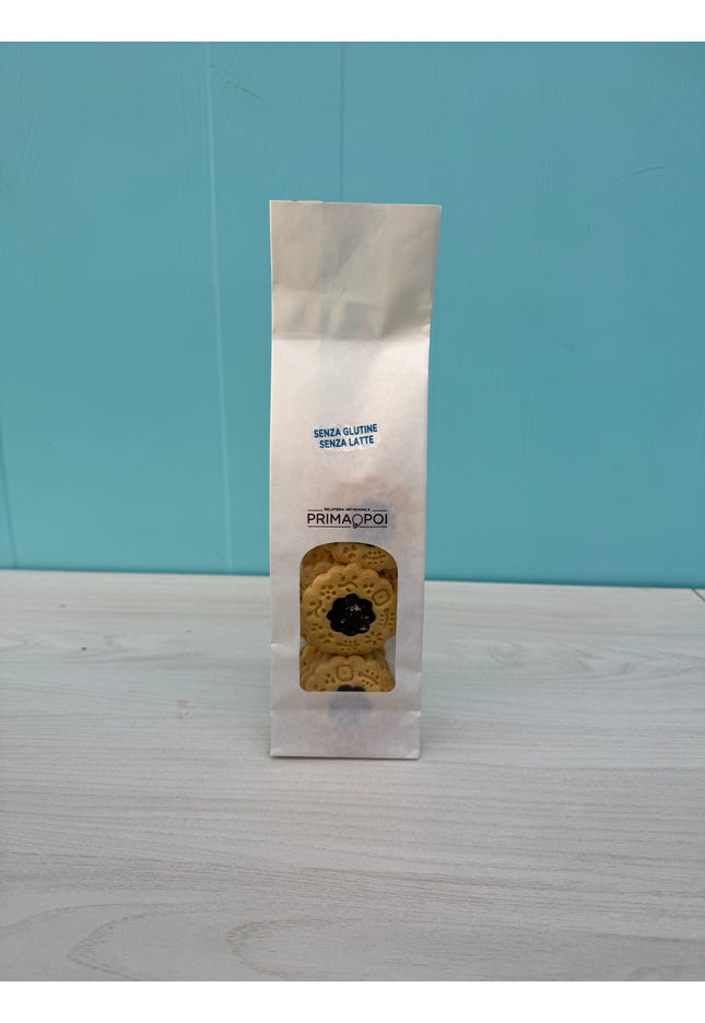 Frolla con cuore di cioccolato senza glutine e senza latte pacchetto da 200 gr