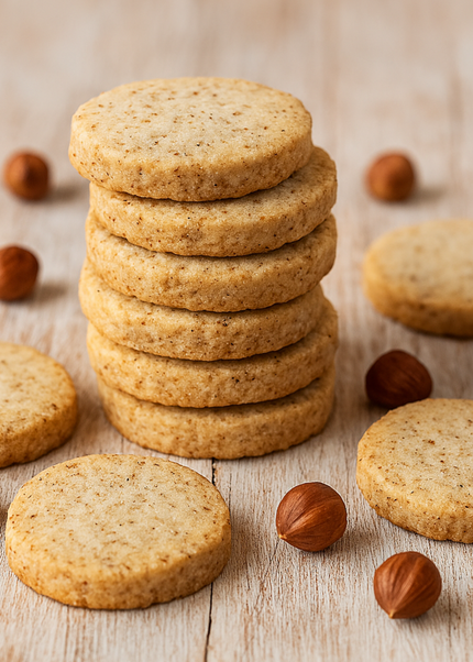 Biscotti frolla alla nocciola low carb pacchetto da 300 gr in sacchetti da 30 gr