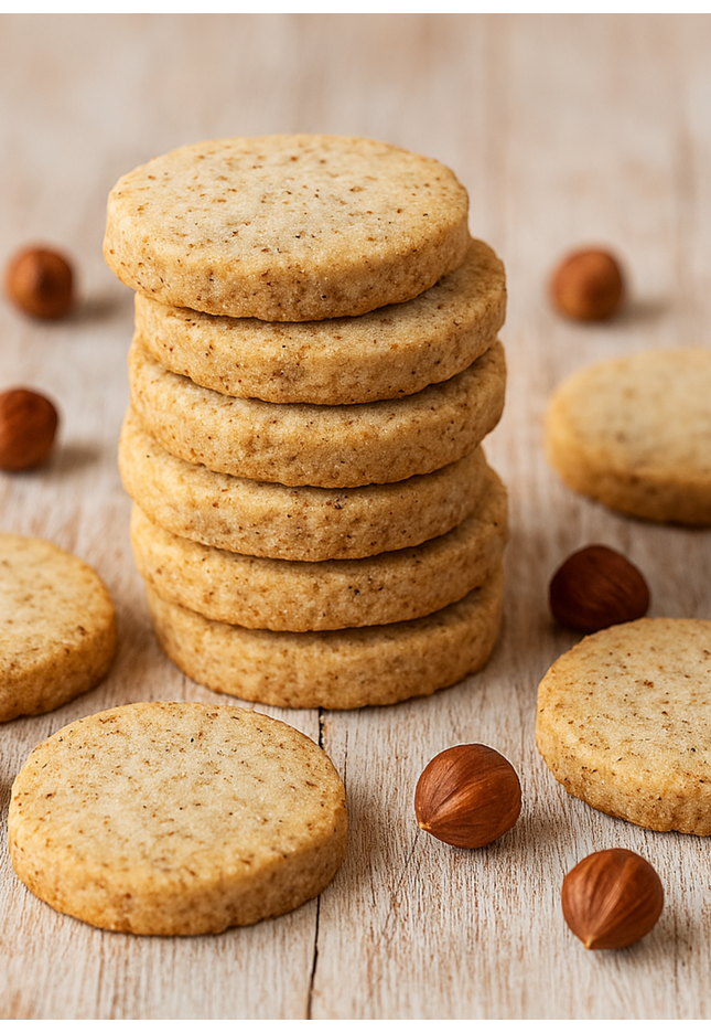 Biscotti frolla alla nocciola low carb pacchetto da 300 gr in sacchetti da 30 gr
